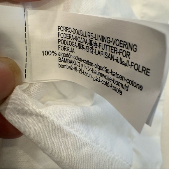 Zara Women’s White Poplin Tank Top Adjustable Straps Buttons Sz M NWT - Picture 7 of 12